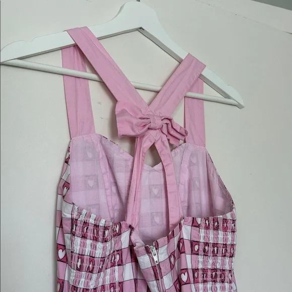 Hell Bunny Pink Gingham Strawberry Shortcake Dress size small - Picture 7 of 10